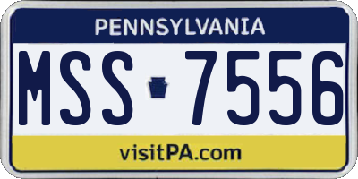 PA license plate MSS7556