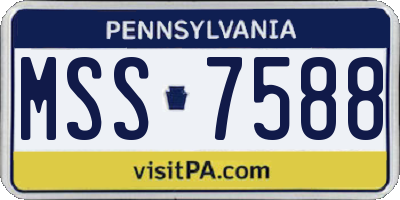 PA license plate MSS7588