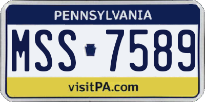 PA license plate MSS7589
