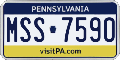 PA license plate MSS7590