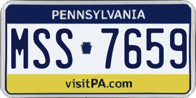 PA license plate MSS7659