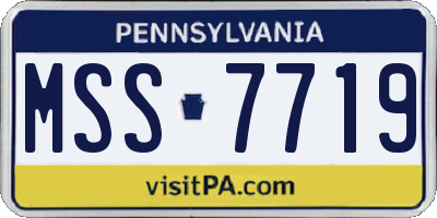 PA license plate MSS7719