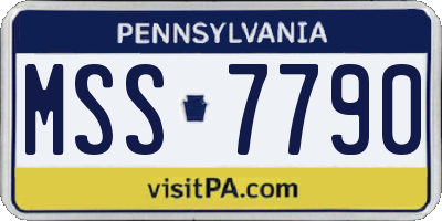 PA license plate MSS7790