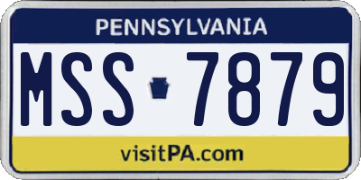 PA license plate MSS7879