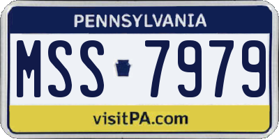 PA license plate MSS7979