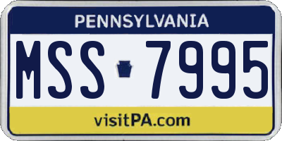 PA license plate MSS7995