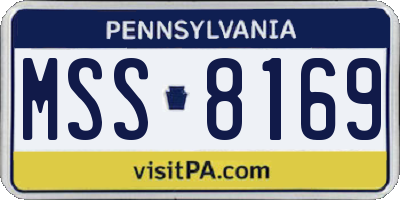 PA license plate MSS8169