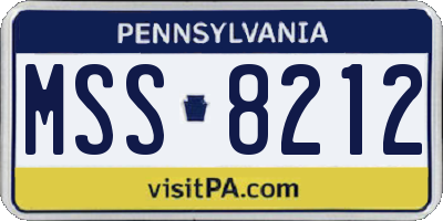 PA license plate MSS8212