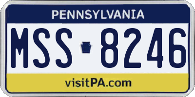 PA license plate MSS8246