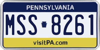 PA license plate MSS8261