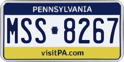 PA license plate MSS8267