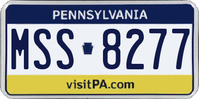 PA license plate MSS8277