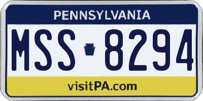 PA license plate MSS8294