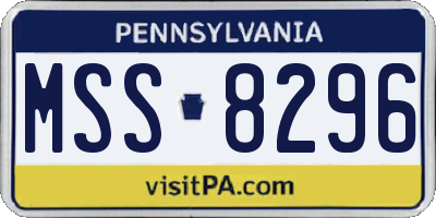 PA license plate MSS8296