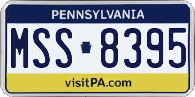 PA license plate MSS8395