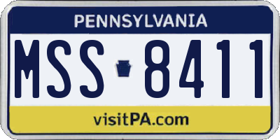 PA license plate MSS8411