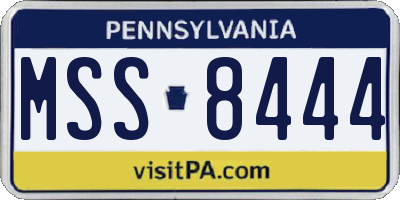 PA license plate MSS8444