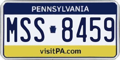 PA license plate MSS8459