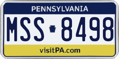 PA license plate MSS8498
