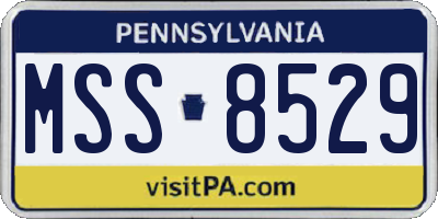 PA license plate MSS8529