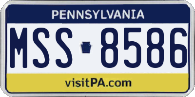 PA license plate MSS8586