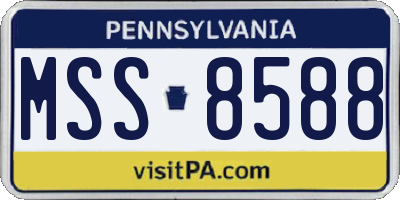 PA license plate MSS8588