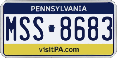 PA license plate MSS8683
