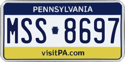 PA license plate MSS8697