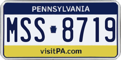 PA license plate MSS8719