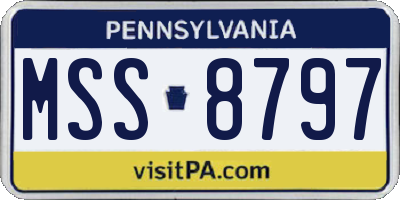 PA license plate MSS8797