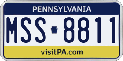 PA license plate MSS8811