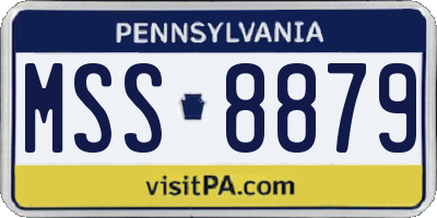 PA license plate MSS8879