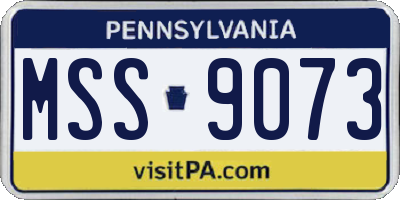 PA license plate MSS9073