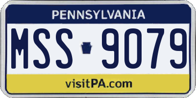 PA license plate MSS9079