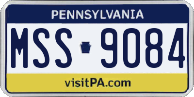 PA license plate MSS9084