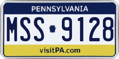PA license plate MSS9128