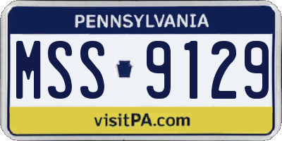 PA license plate MSS9129