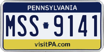 PA license plate MSS9141