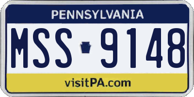 PA license plate MSS9148