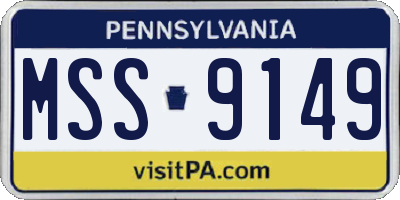 PA license plate MSS9149