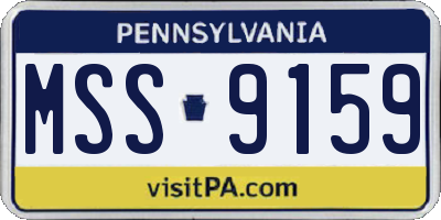 PA license plate MSS9159