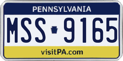 PA license plate MSS9165