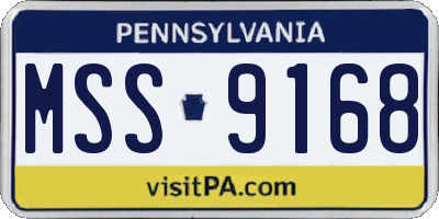 PA license plate MSS9168