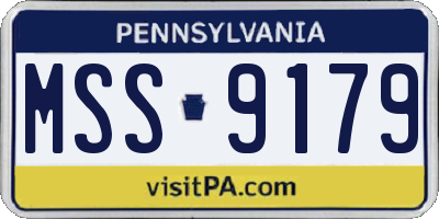 PA license plate MSS9179