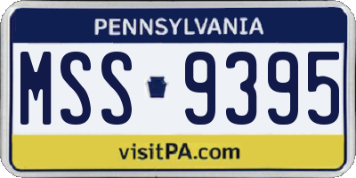 PA license plate MSS9395