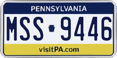 PA license plate MSS9446