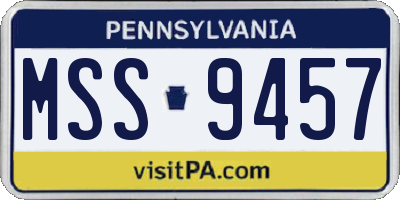 PA license plate MSS9457