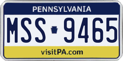 PA license plate MSS9465