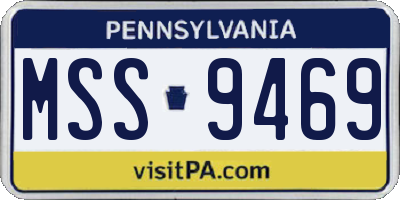PA license plate MSS9469