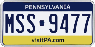 PA license plate MSS9477